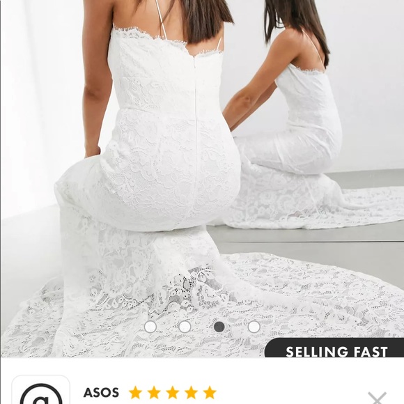 ASOS EDITION lace cami wedding dress - Picture 3 of 3